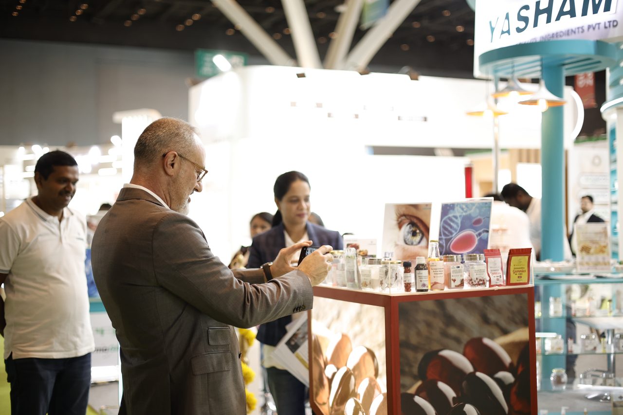 Visitors at the exhibition hall