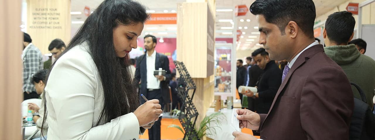 Business meeting at Vitafoods India